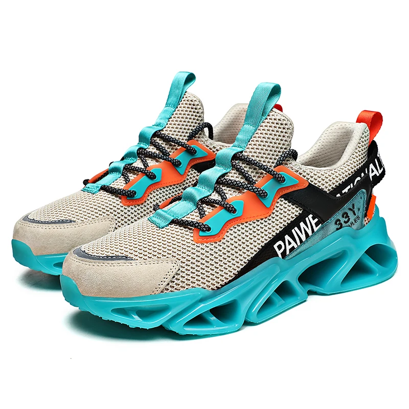 

Men's Mesh Breathable Walking Snearker Outdoor Lightweight Mesh Casual Stitching Honeycomb Hiking Shoes
