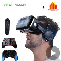 vr shinecon 10 0 helmet 3d glasses virtual reality casque for iphone android smartphone smart phone goggles gaming 3 d lunette