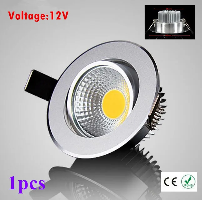 

Super Bright Led downlight light COB Ceiling Spot Light 3w 5w 7w AC/DC 12V ceiling recessed Lights Indoor Lighting