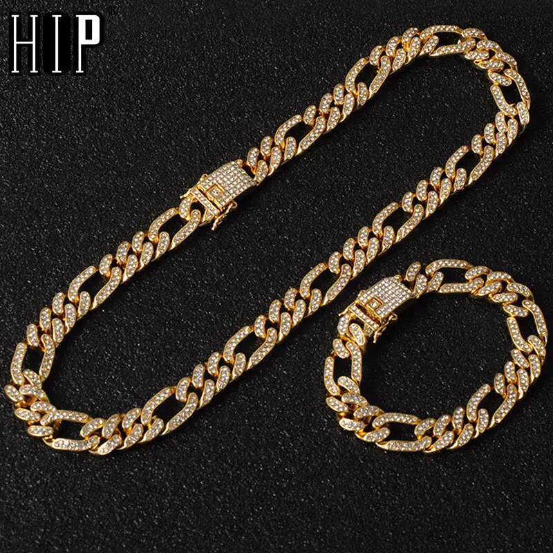 Цепочка Мужская Figaro из панцирного плетения Майами украшение в стиле хип хоп