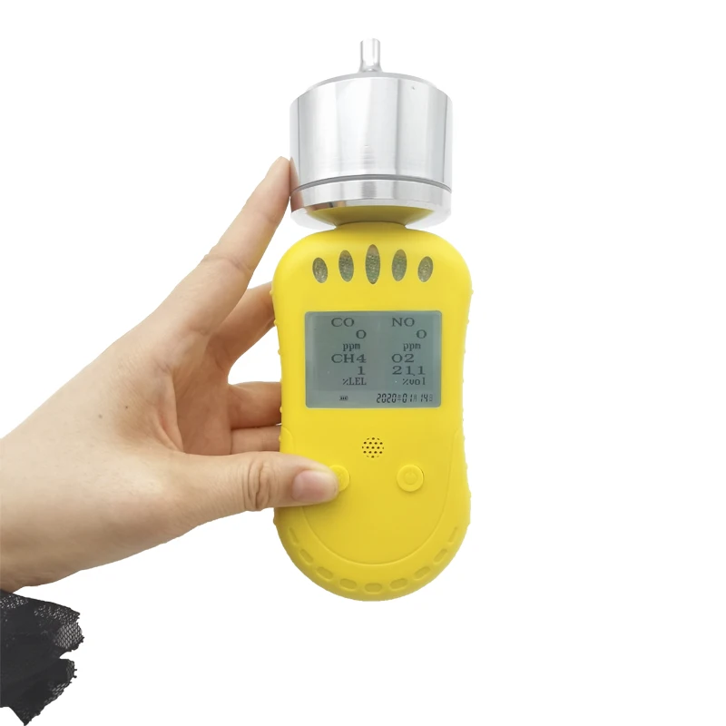 

Portable pump 4in1 exhaust gas analyzer carbon monoxide oxygen hydrogen sulfide nitric oxide gas detector
