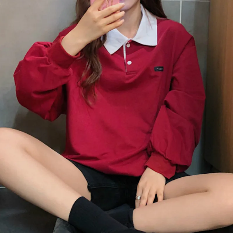 Женские толстовки с принтом свободные пуловеры длинным рукавом свитшоты в