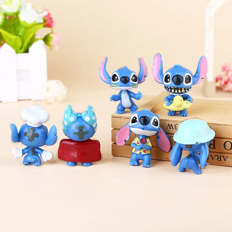 

1 Set Cartoon Stitch Trinket Resin 3D keychain Lovely Key ring Car Keyholder Women Men key chain llaveros