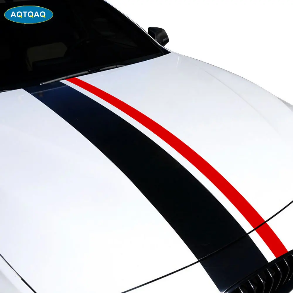1 комплект из углеродного волокна в полоску наклейка для BMW капюшон багажник