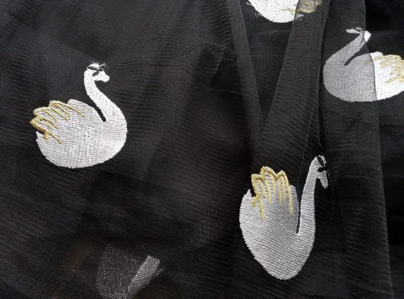 Юбка с вышивкой в виде лебедя для девочек 10-12 лет комплекты из 2 предметов белый