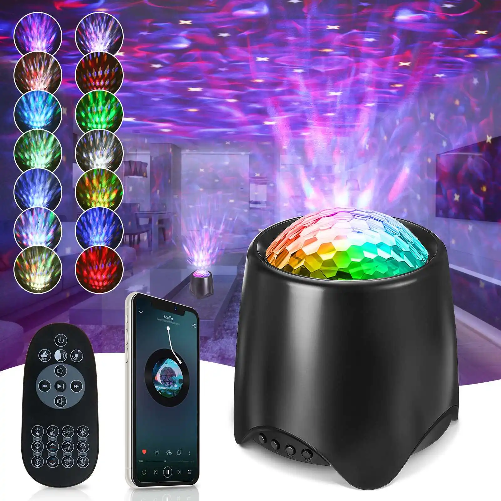 Светодиодный Галактический проекционный светильник Elfeland RGB океанская звезда