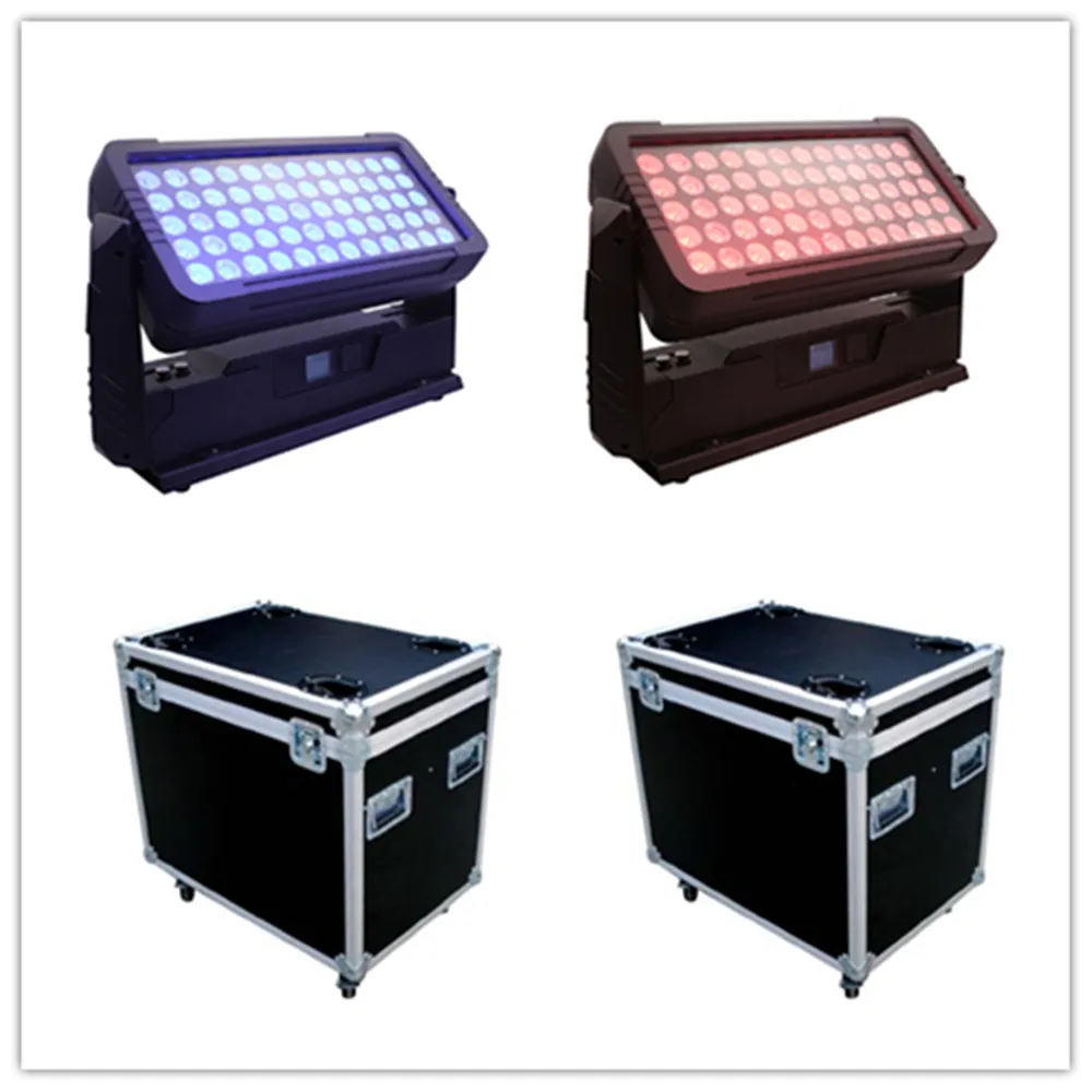

2pcs with case Waterproof IP65 Super Bright makeup buliding rgbw wall washer 60x10W 4 in 1 rgbw dmx City Color led outdoor light