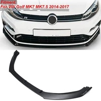 blackcarbon fiber look car front bumper splitter lip diffuser spoiler deflector lips guard cover for vw golf mk7 mk7 5 2014 17