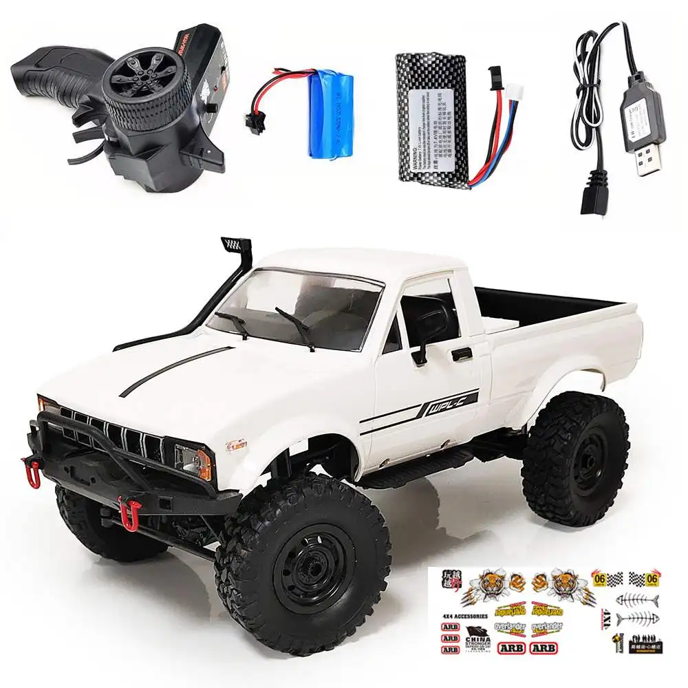 

WPL C24 RC Car 1:16 2.4Ghz 4WD Crawler RTR Radio Control Car Full Proportional Control RC Vehicle with Two/Three Battery