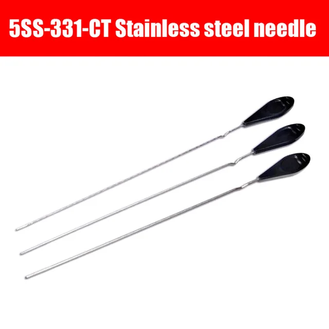 Needle Pro'sKit SS-331H Electric Desoldering Station Tin Gun Suction Tin Pump Accessories Filter Pipe Nozzle Heater Needle Mat Spring - Color: Needle