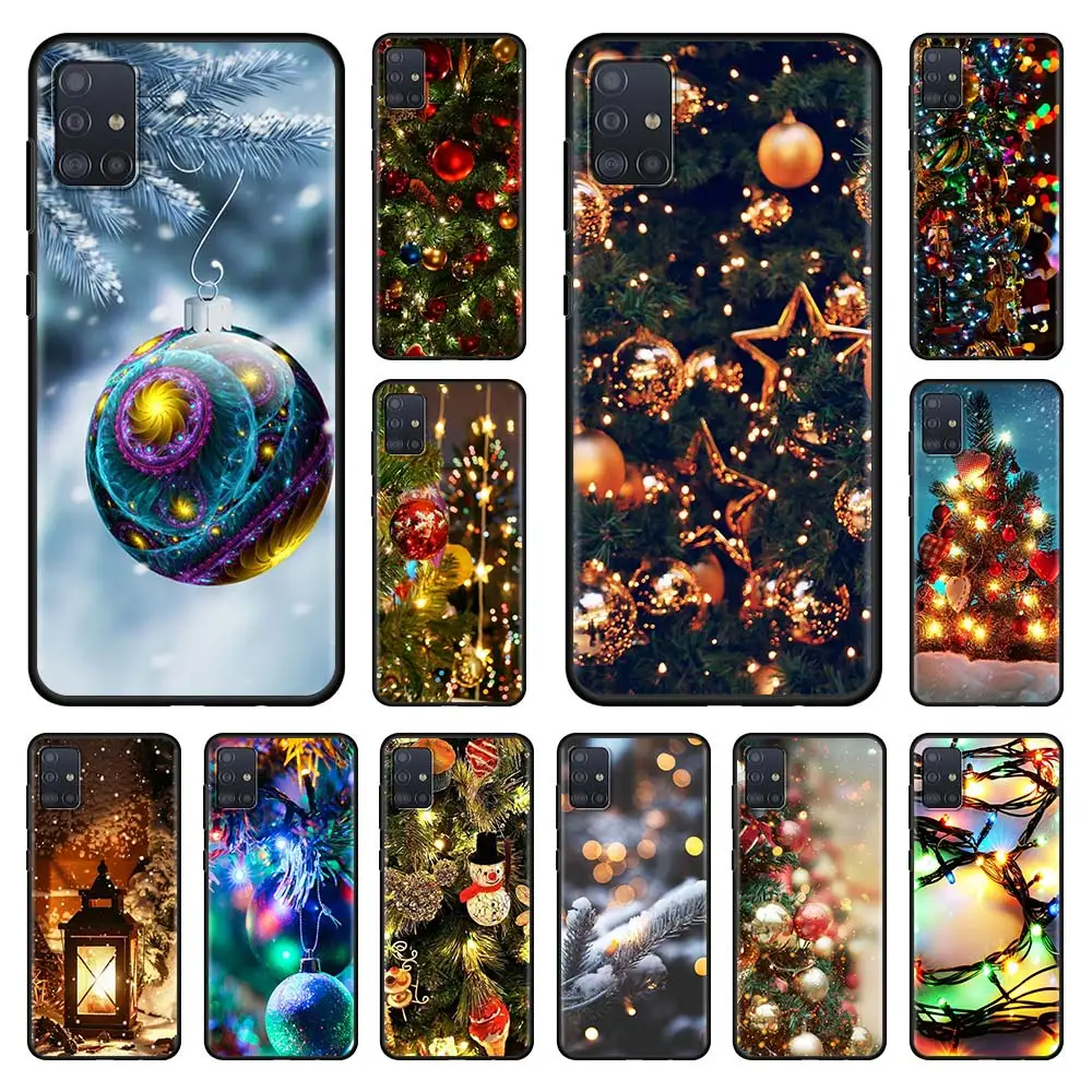 

Winter Lights Phone Case For Samsung Galaxy A51 A52 A71 A72 A32 A22 A42 5G A91 A31 A41 A21s A02s Black Soft Cover Coque Capa