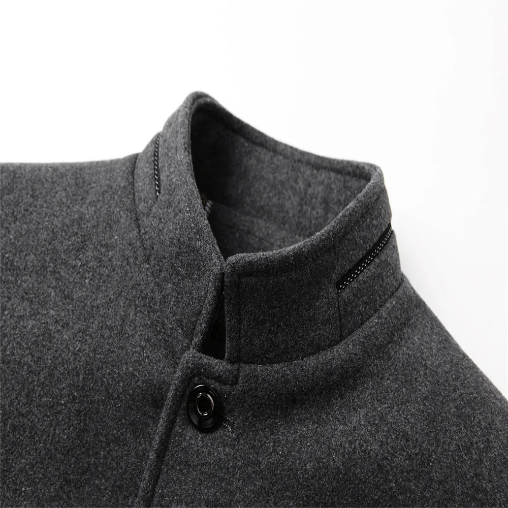 Men's Tweed Coat,Men's Trench Coat Jacket,Middle-aged Dad's Coat,collar Tweed Coat,Middle-aged and Old Wool Coat,Tweed Coat Men