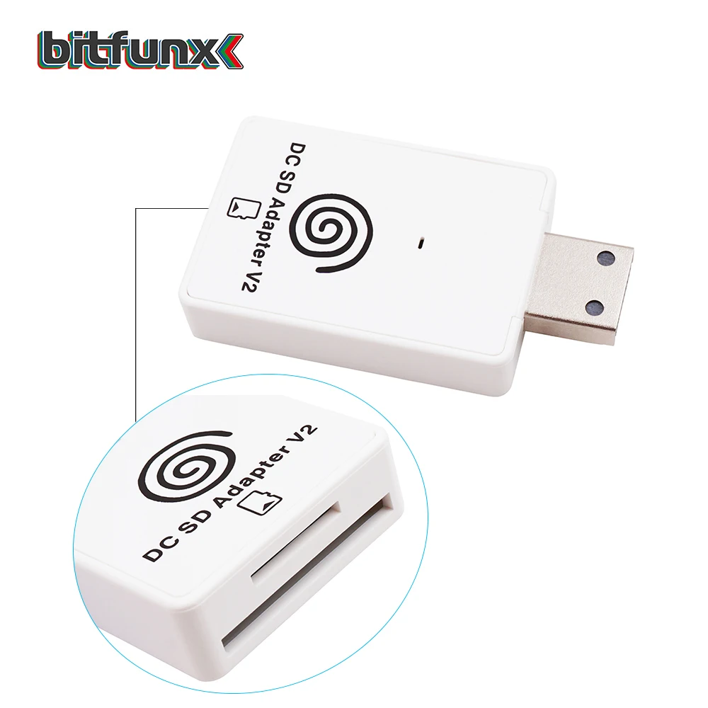 Адаптер для SD/TF карты Bitfunx SEGA Dreamcast DC консоль + CD с Загрузчиком DreamShell SD карта 32 ГБ С