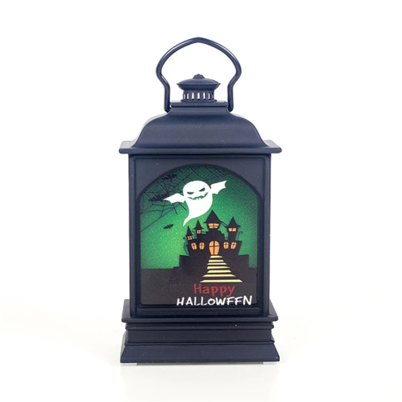 Хэллоуин украшение светодиодный ночник подвесное жуткая Тыква расписной фонарь