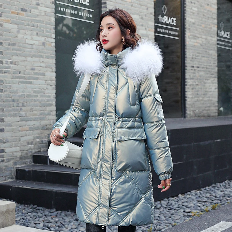 New Fashion Winter Jacket Women Down cotton Parkas Women Warm Fur collar Winte rwool Coat Female Warm Outerwear clothing