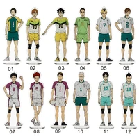 anime haikyuu acrylic desk stand figures models volleyball teenagers figures plate holder anime desktop decorative stand