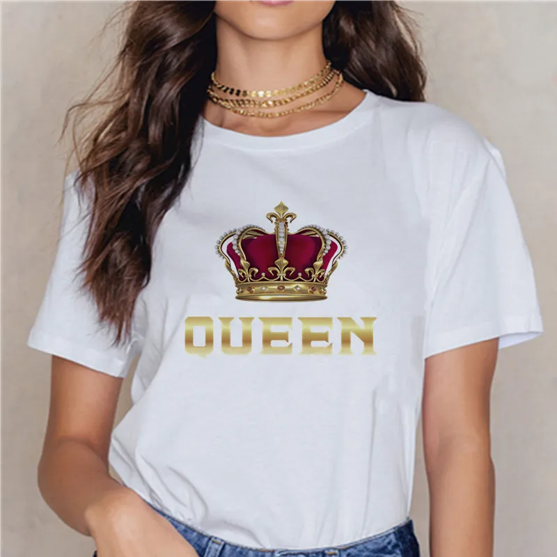 Футболка женская с принтом короны модный топ в стиле тумблр уличная одежда