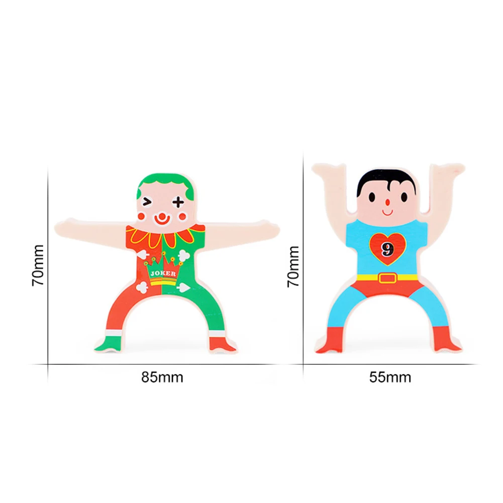 

16Pcs Cute Figure Building Block Puzzle Stacking Balance Game Education Kids Toy
