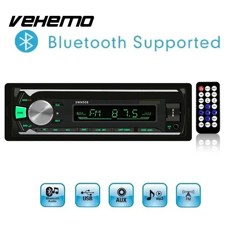 

Audio Auto MP3 Player Car Mp3 Player Fm Universal Car Mp3 Radio Player for Bluetooth Handsfree U Disk Playback for AUX