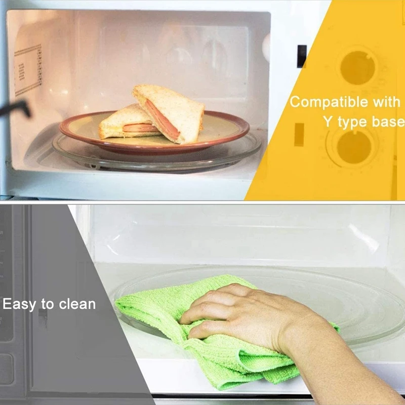 

Microwave Plate Spare Microwave Dish Durable Universal Microwave Turntable Glass Plate Round Replacement Plate