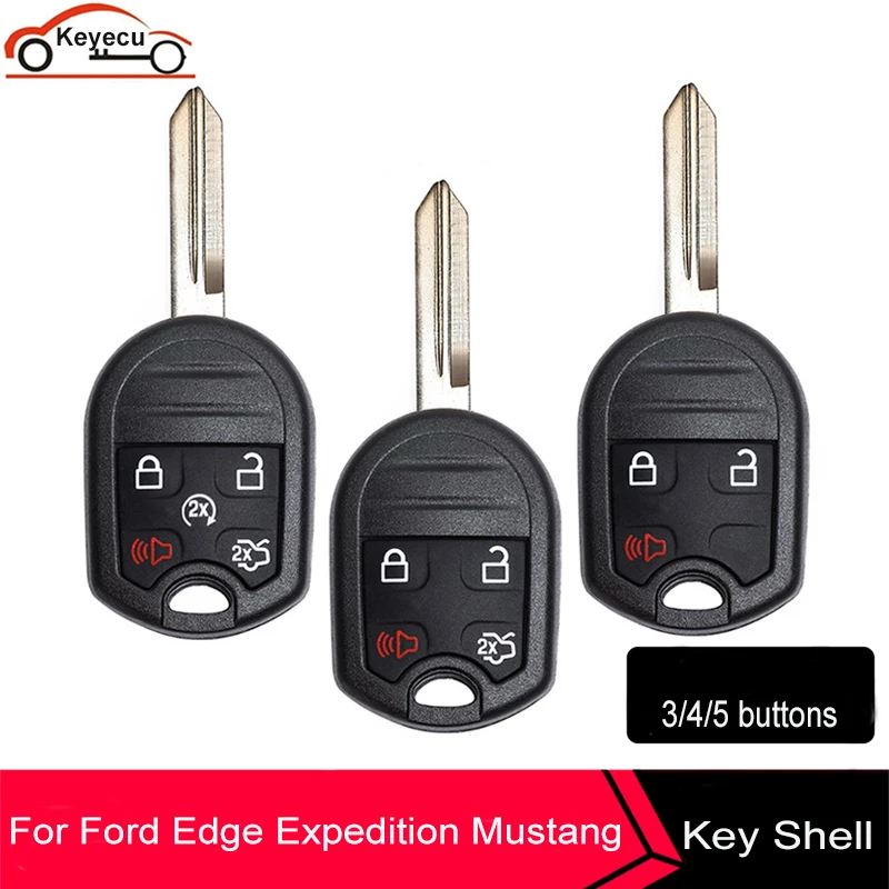 

KEYECU 3/4/5 buttons Remote Car Key Shell Cover Case For Ford Edge Explorer Ranger Windstar Expedition Mustang for Mazda