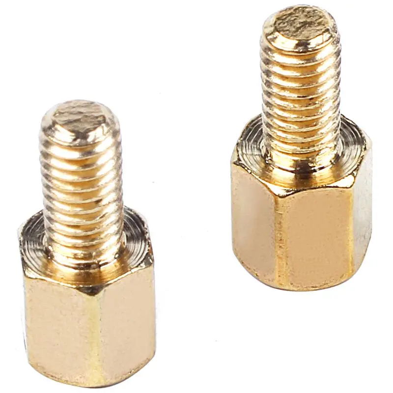 GTBL 100 шт латунный шестигранный проставочный винт с внутренней резьбой 5 мм + 6 М3 3 |