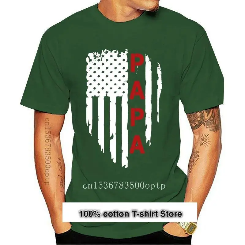 

Camiseta de papá, regalo del Día del Padre, bandera desgastada, orgullo americana, tamaño grande, nueva