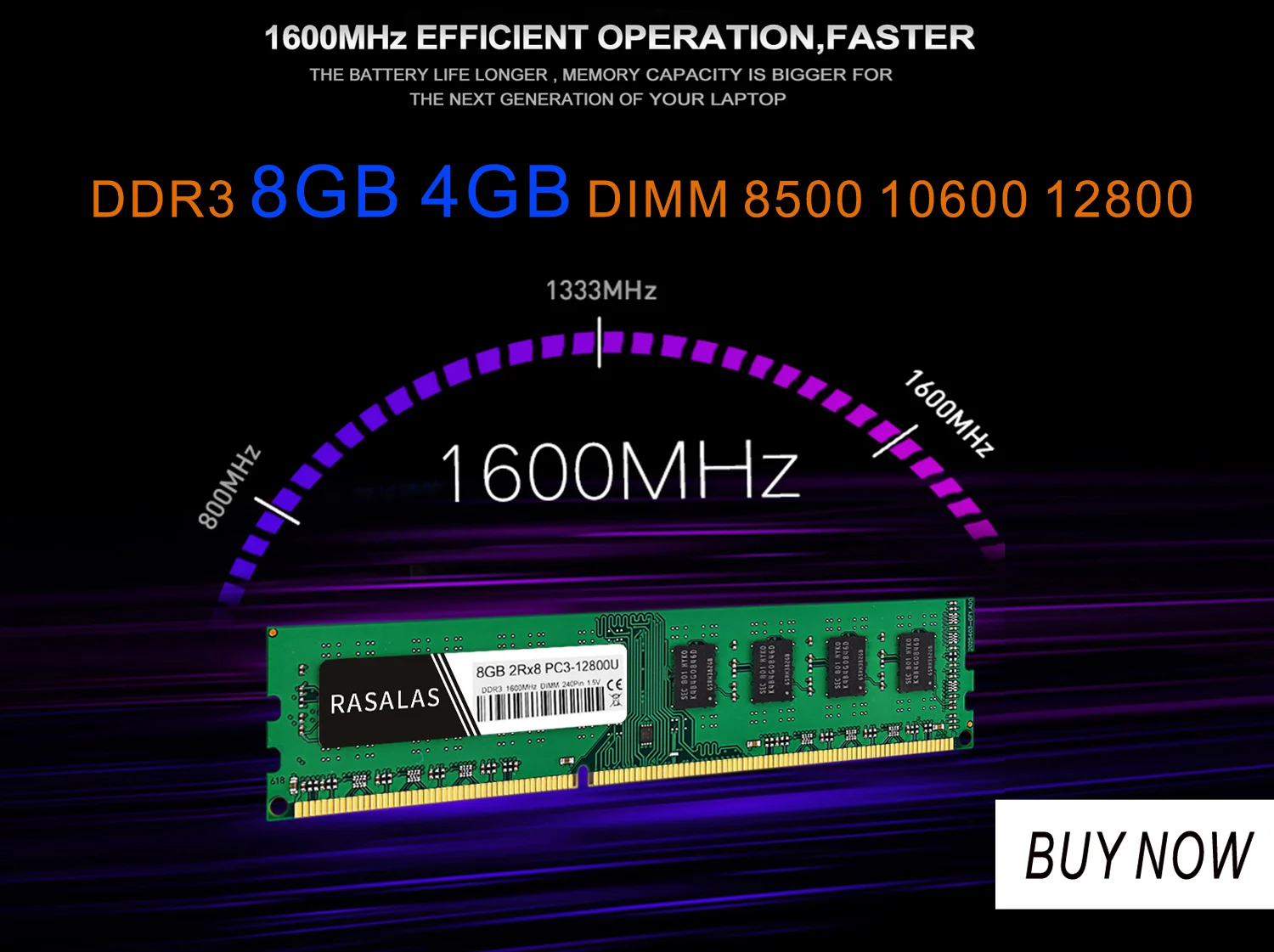 Rasalas 4 Гб Оперативная память DDR3 2Rx8 PC3L-12800S DDR3 DDR3L 1600 МГц SO-DIMM 4 Гб 1,35 V 1,5V Тетрадь Оперативная память 204Pin sodimm памяти ноутбука NO-ECC