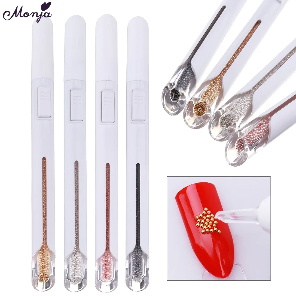 Набор стальных бусин Monja 12 типов инструмент для дизайна ногтей маникюрные