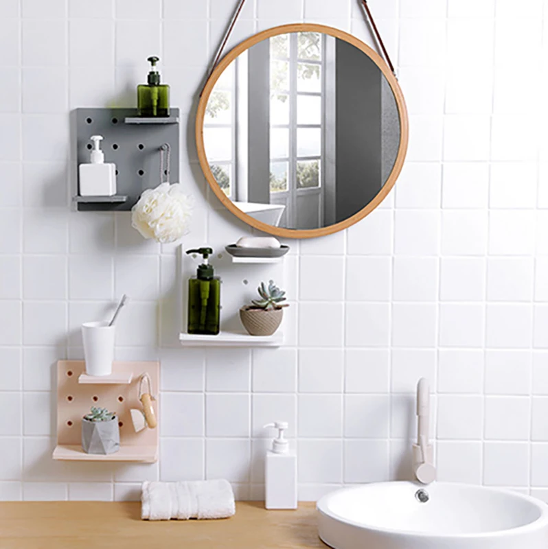 Пластиковая настенная полка для кухни и ванной многофункциональная кухонная