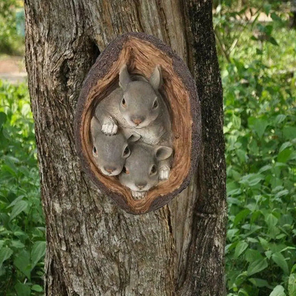 

Novelty Unique Delicate Craft Garden Decor Decorative Squirrel Adornment Interesting for Porch