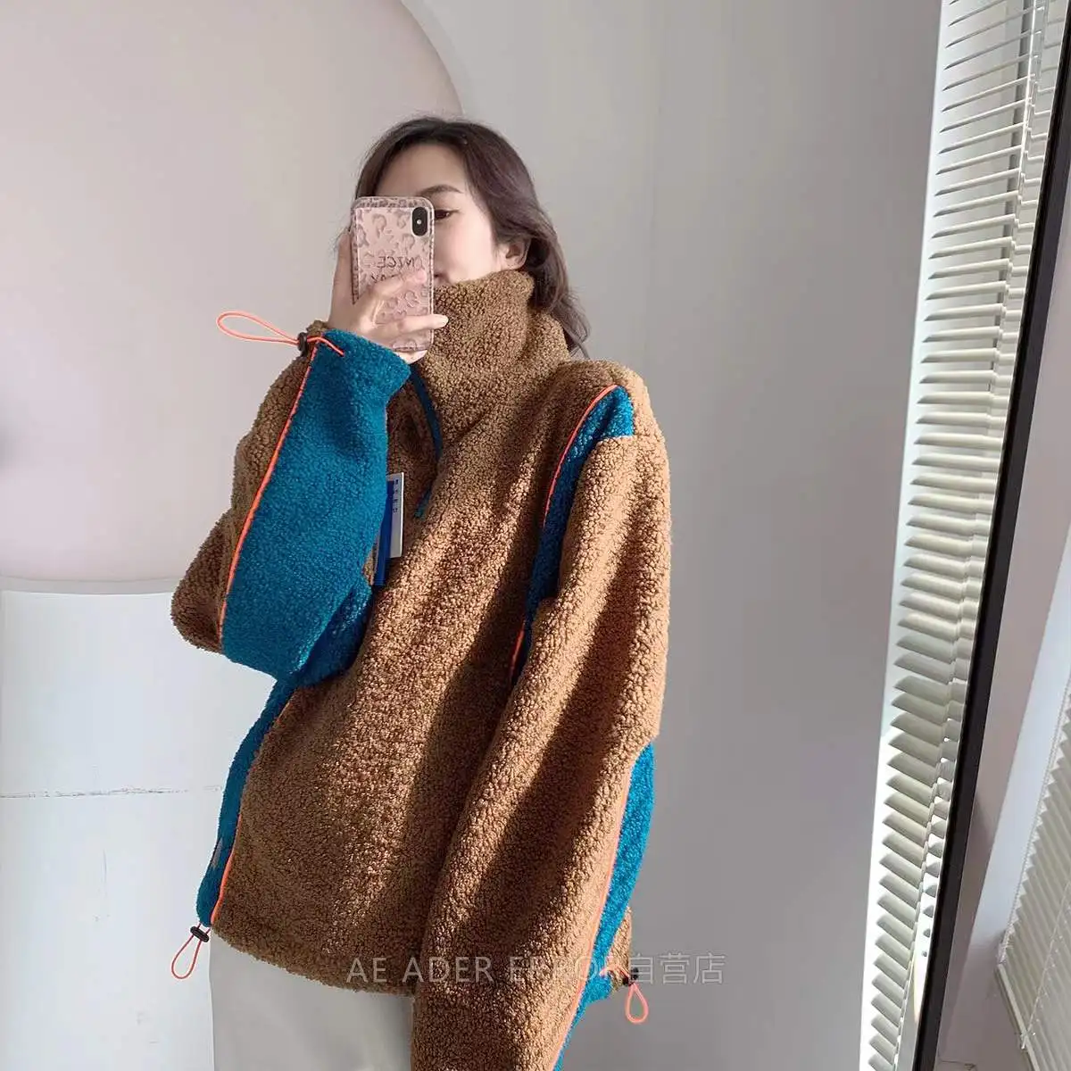 ADER ERROR 21 autumn and winter new high-quality lamb wool coat female Korean version of thickened fleece lamb wool coat unisex