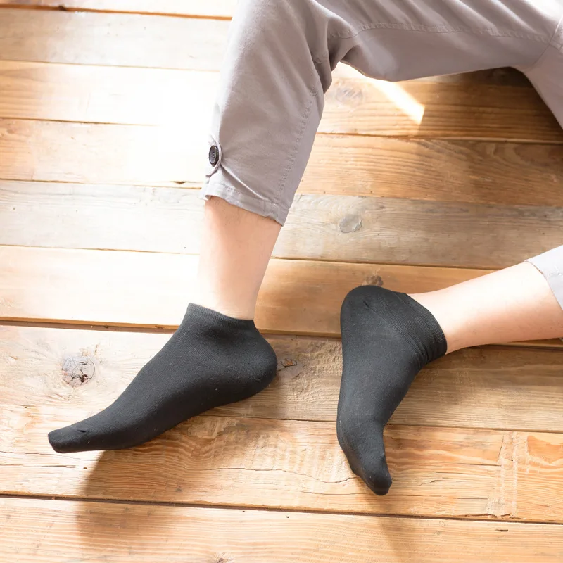 

Summer Men's And Women's Cotton Sports Socks, Colourfast Breathable Comfortable Soft Black White Gray 5/10 Pairs