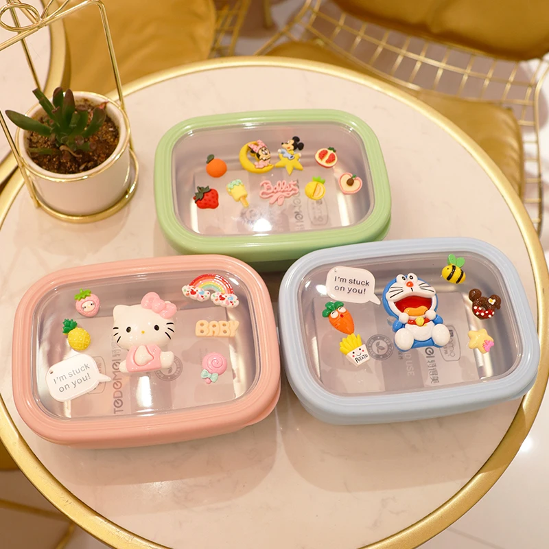 Портативный Ланч бокс для дома и детей школьной работы металлический контейнер