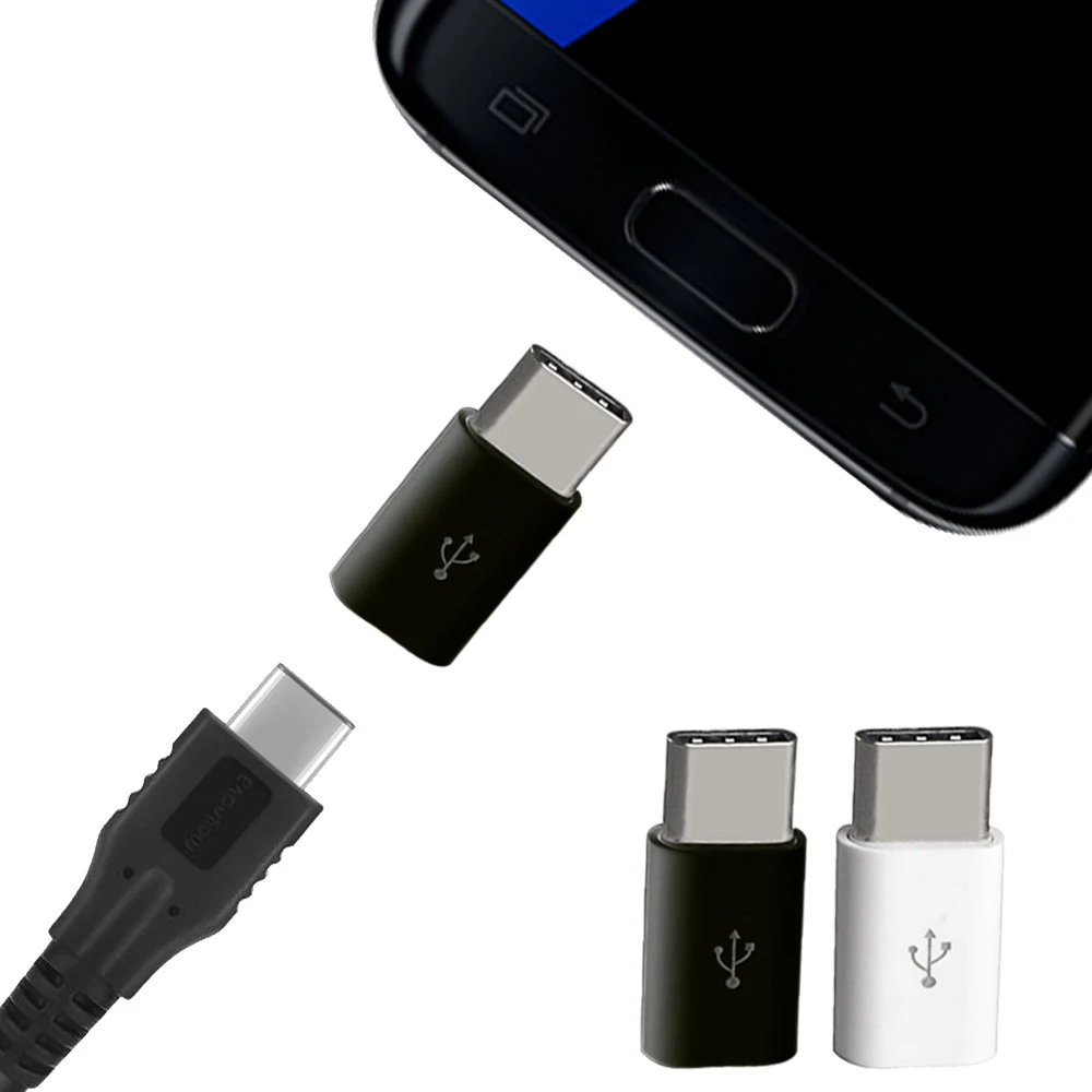 Адаптер для зарядки и передачи данных с Micro USB на Type-C 5 шт. | Мобильные телефоны