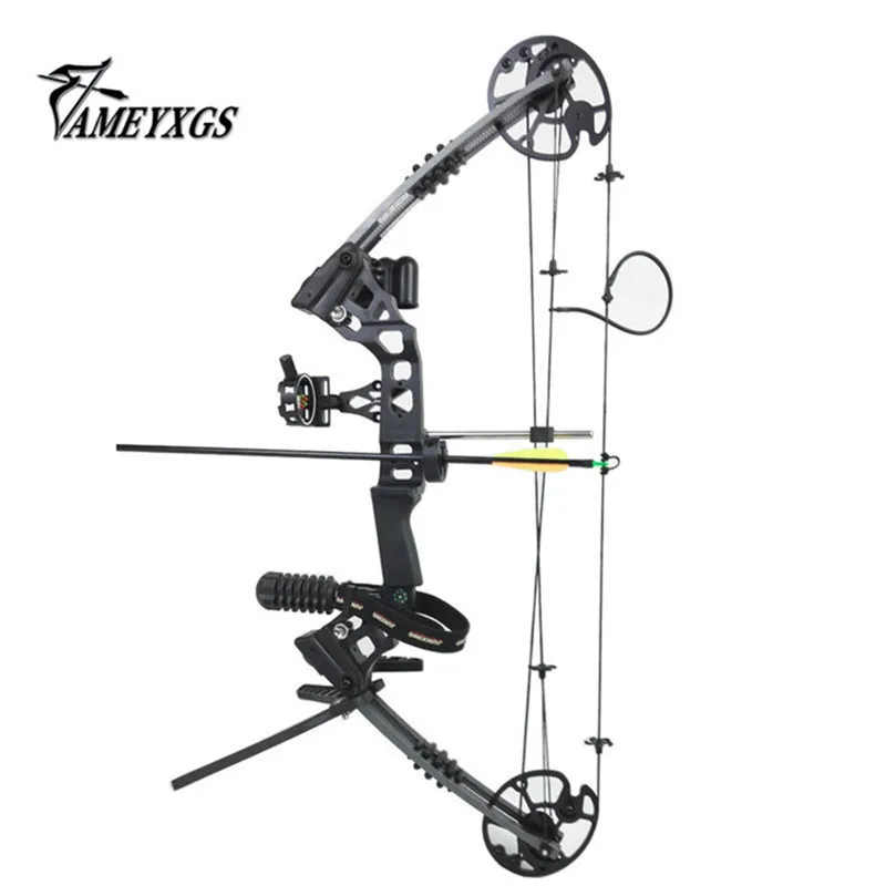 20-70lbs Archery Compound Bow Set 320 fps Right Hand For Hunting Shooting with Peep Sight Stabilizer Arrow Rest Sling Quiver | Спорт и