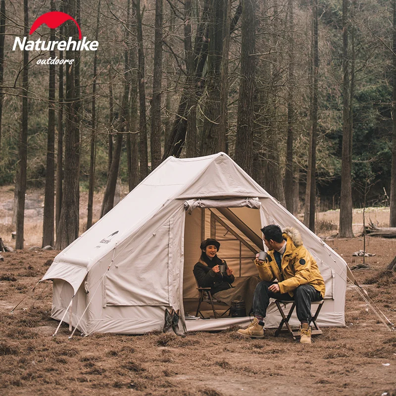 

Naturehike KR Cotton Series Inflatable Hut Tent 6.3㎡ Portable 3-4 Persons Outdoor Family Travel Rainproof Tent With Air Pump