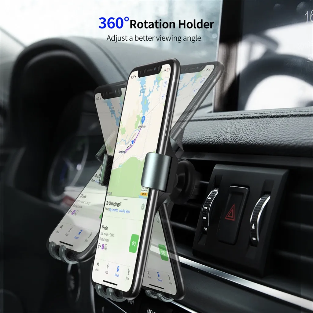 Car Phone Holder In Air Vent Mount Stand For iphone Xs/Max for Samsung S10 Universal Gravity Smartphone Cell Support z0726 | Мобильные
