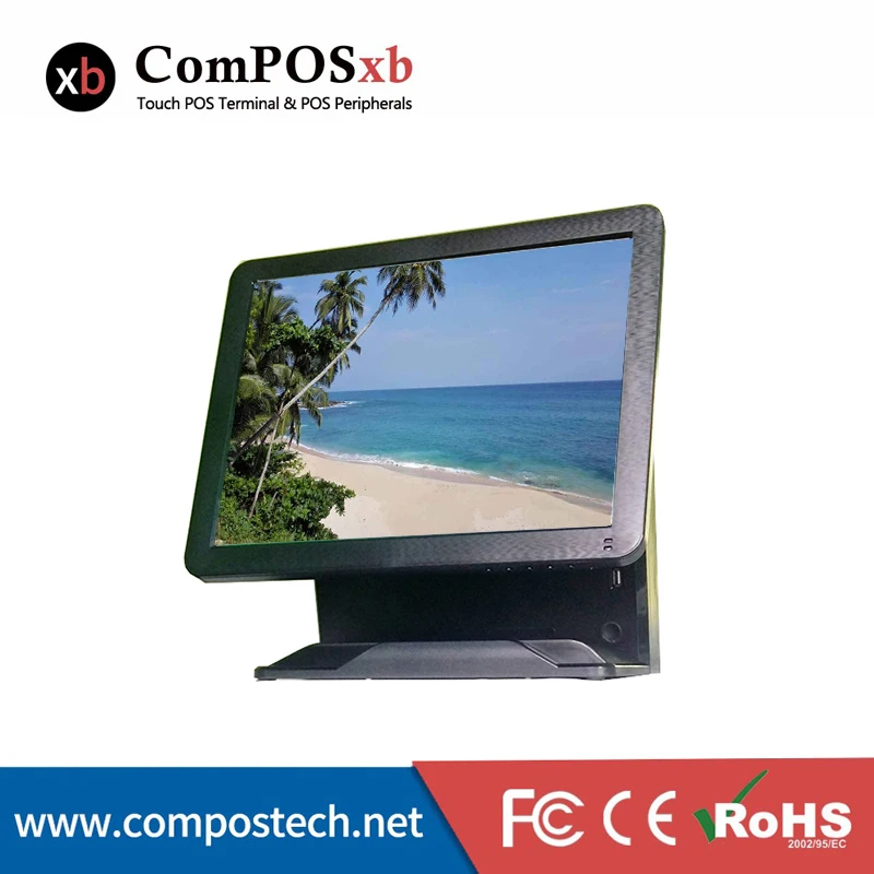 Расширенный черный POS системы 15 дюймов 5 провода резистивный экран сенсорный