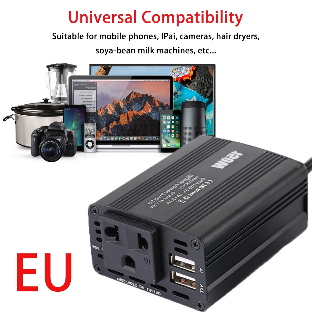 Автомобильный преобразователь напряжения 2000/150 Вт 12 в пост. Тока 110/220 В перем.