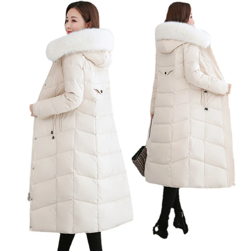 New Women Winter Jacket Thick Thermal Snow Wear Long Parkas Ladies Fur Hooded Cotton Coats Female Warm Outerwear Brand Clothing