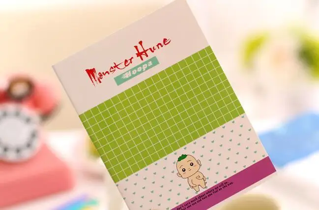 1 шт. милый мультфильм Kawaii Monster Hune блокнот дневник офисы школьные канцелярские принадлежности расписание планировщик Примечания мягкие