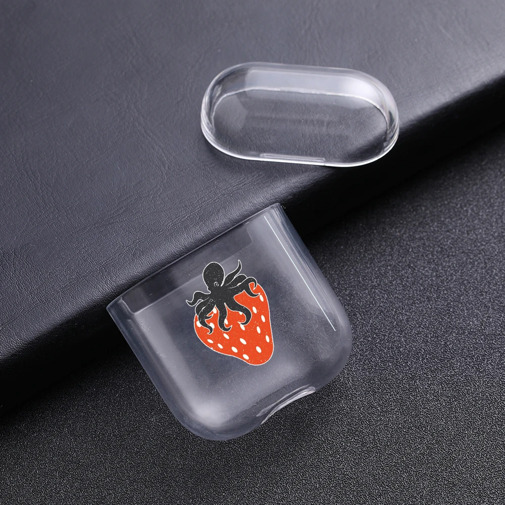 

Cute Heart Strawberry Soft TPU Case For Apple Air Pods 1/2 Covers Bluetooth Wireless Earphone Headphone Charging Box Cover Cases