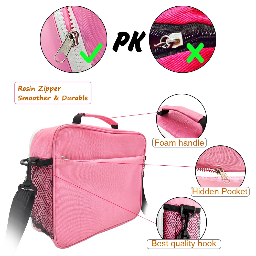 Смешная сумка для ланча с двусторонними блестками в виде единорога хранения еды