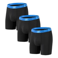 3 pcs lot mens boxer briefs underwear brand shorts bamboo breathable solid color for man panties underwear trunk man boxer