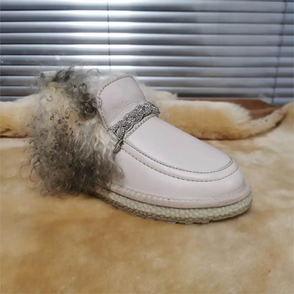 

Модная шерстяная меховая Водонепроницаемая женская обувь на плоской подошве, женская зимняя обувь