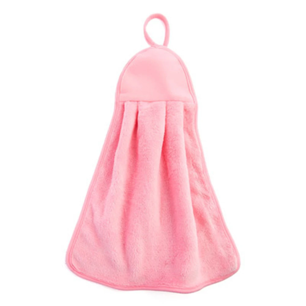 

Hand Towel Plush Nursery Hanging Kitchen Bathroom Thick Soft Cloth Wipe Towel Cotton Non-oil-Stick Dish Washing Quick-dry