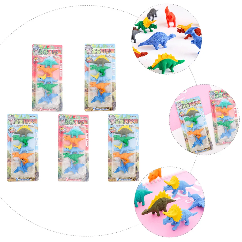 

1 Set 25Pcs Lovely Erasers Kids Gifts Practical Stationery (Red Blue)