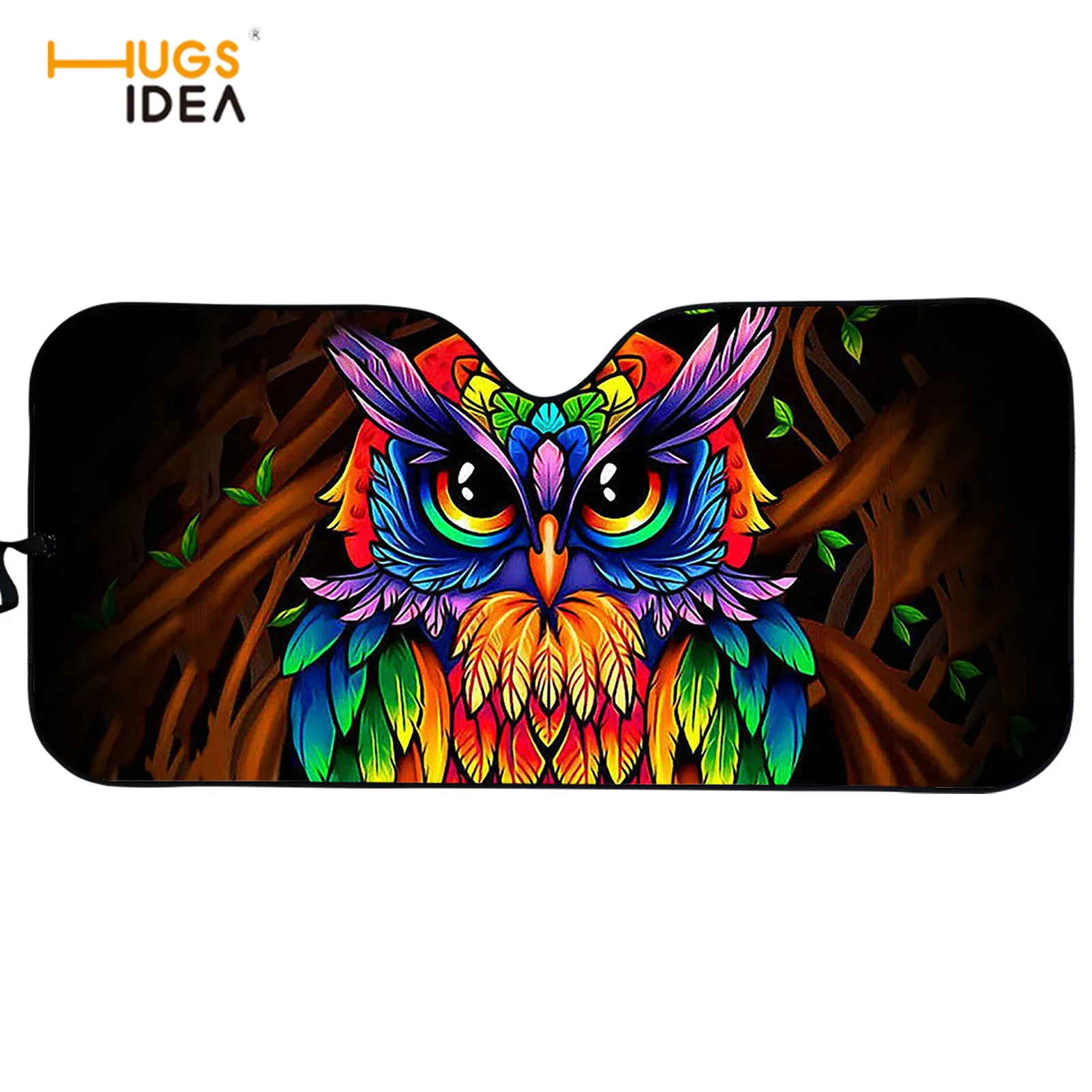 

Арт узор печати Декор для автомобильного лобового стекла от солнца Зонт Племенной Сова Дизайн Авто козырек от солнца для лобового стекла ск...