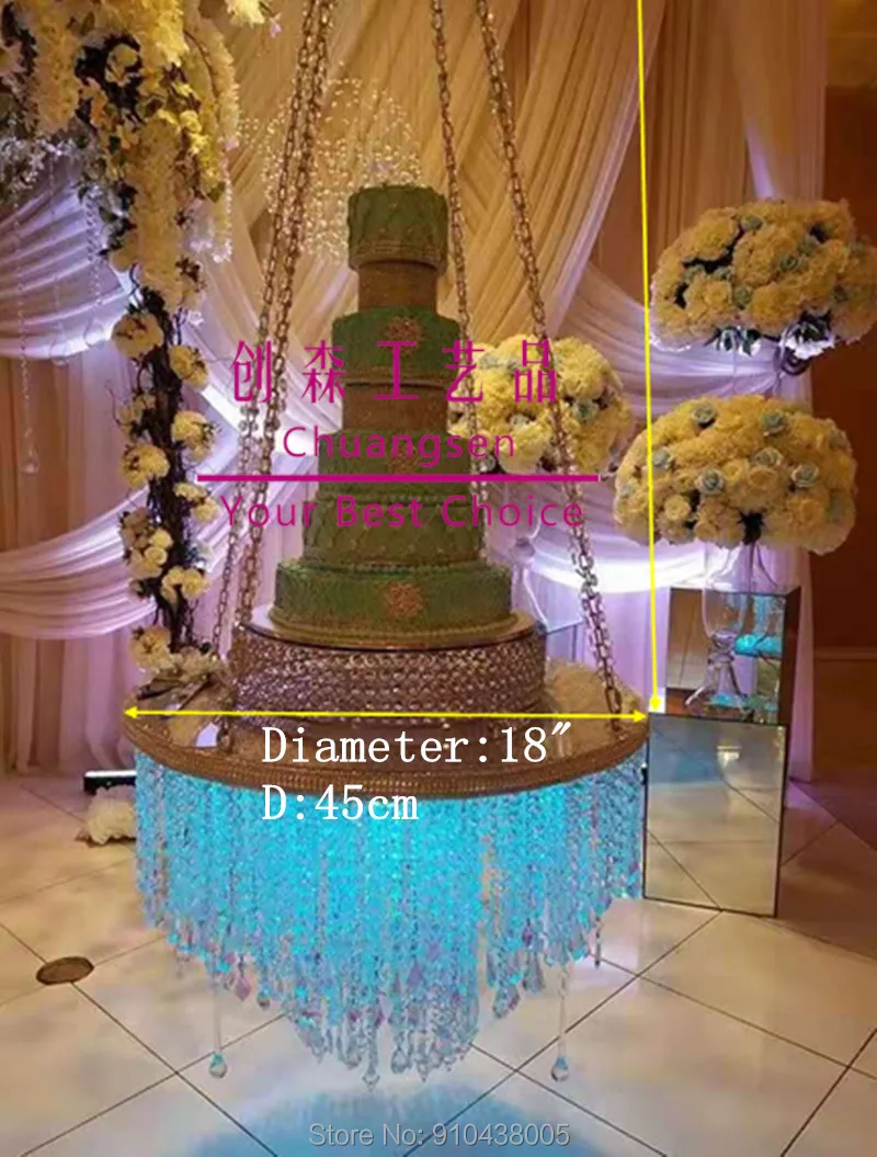 Новый дизайн круглая подставка для торта шикарная акриловая Хрустальная